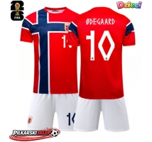 Norwegia Martin Odegaard #10 Koszulka Podstawowa dzieci MŚ 2026 Krótki Rękaw (+ krótkie spodenki)